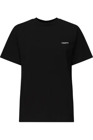 COPERNI Top, Dame, Sort, M, Bomuld, Sort Logo Boxy T-shirt