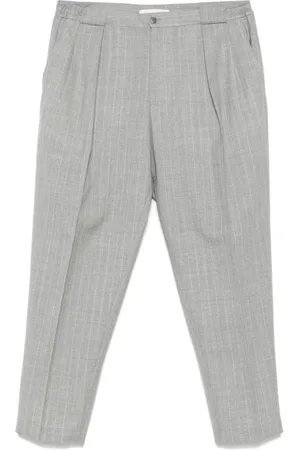 Briglia 1949 Bukser, Herre, Grå, 2XL, Lys Grå Knappede Bukser med Elastisk Talje