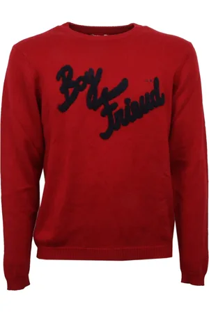 sun68 Strik, Herre, Rød, L, Bomuld, Bomuld/uld sweater, stil 26167