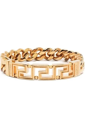 VERSACE Tilbehør, Herre, Gul, M, Uld, Greca Kædearmbånd