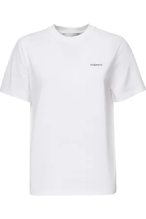 COPERNI Top, Dame, Hvid, XS, Bomuld, Hvid Logo Boxy T-shirt