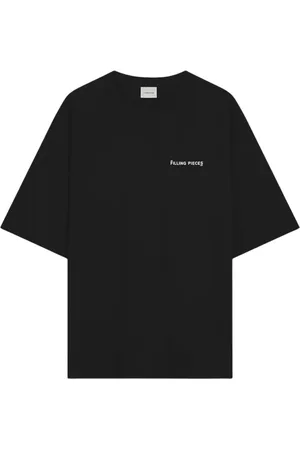 Filling pieces Top, Dame, Sort, M, Bomuld, Sort Boxy T-Shirt Minimalistisk Stil