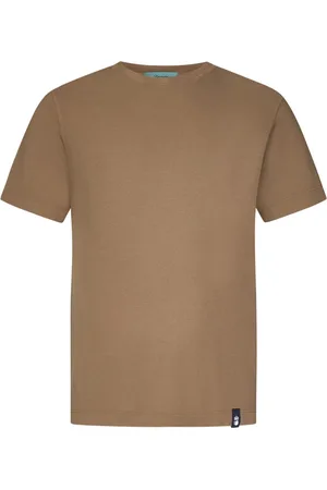 DRUMOHR Top, Herre, Brun, S, Bomuld, Mudderfarvet Crew Neck T-Shirt Ss25