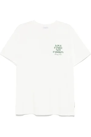 Family First Top, Herre, Hvid, XL, Hvid Logo Print T-shirt