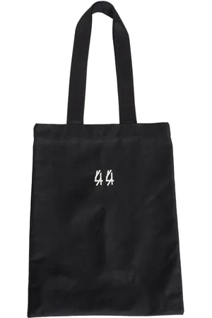 44 Label Group Taske, Herre, Sort, ONE SIZE, Bomuld, Sort lærredstote taske med broderi
