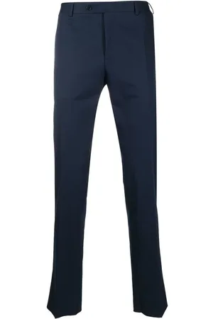 CANALI Bukser, Herre, Blå, 4XL, Bomuld, Slim-Cut Chino Bukser