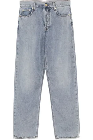 DARKPARK Jeans, Dame, Blå, W28, Blå-Grå Jeans med knaplukning