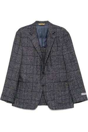 CANALI Jakke, Herre, Blå, 3XL, Navy Front Button Jacket