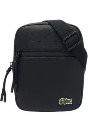 Lacoste Taske, Herre, Sort, ONE SIZE, Uld, Børns Canvas Skuldertaske med Lynlås