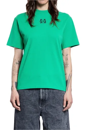 44 Label Group Top, Dame, Grøn, M, Bomuld, Grøn Bomuld Tee med 44 Prints