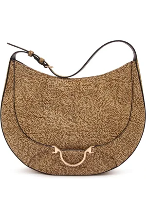 Borbonese Taske, Dame, , ONE SIZE, Uld, Mellem Hobo Taske Made in Italy