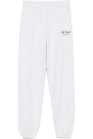 Sporty & Rich Bukser, Dame, Grå, M, Uld, Heather Grey Sporty Bukser med Elastik ved Anklerne