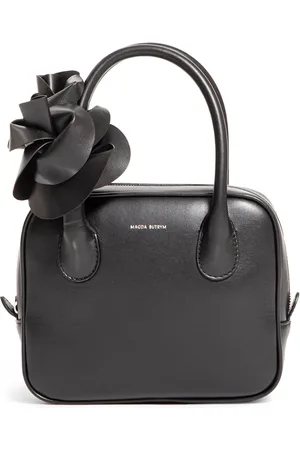MAGDA BUTRYM Taske, Dame, Sort, ONE SIZE, Læder, Sort Square Brigitte Taske med 3D Rose