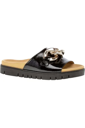 Gabor Sko, Dame, Sort, 36 EU, Læder, Komfortable Åbne Slippers