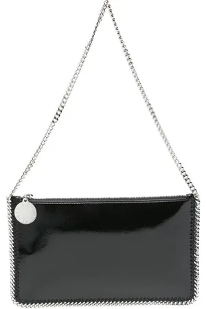 Stella McCartney Taske, Dame, Sort, ONE SIZE, Uld, Sort Skuldertaske med Kædelink