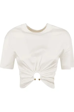 Paco rabanne Top, Dame, Hvid, S, Bomuld, T-shirts