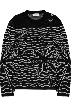LANEUS Strik, Herre, Sort, L, Sort Crew Neck Sweater