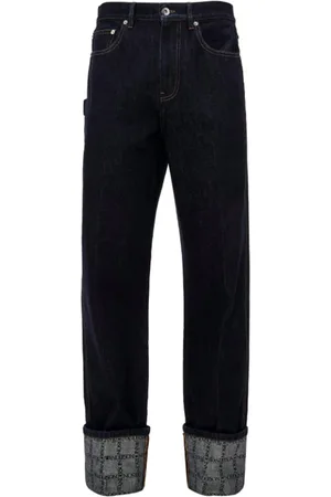 J.W.Anderson Jeans, Herre, Blå, W30, Denim, Denim Jeans med Logo Detaljer