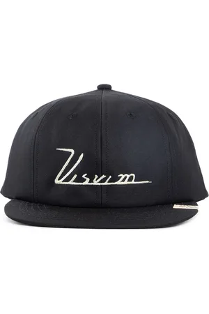 VISVIM Tilbehør, Herre, Sort, ONE SIZE, Uld, Broderet Logo Kasket Sort Uld Silke