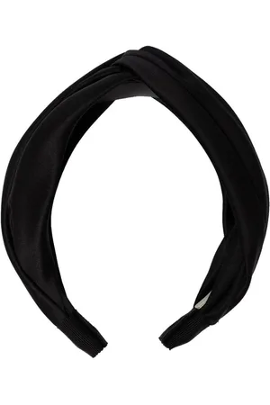 Jennifer Behr Tilbehør, Dame, Sort, ONE SIZE, Satin, Sort Silke Satin Twist Hårtilbehør