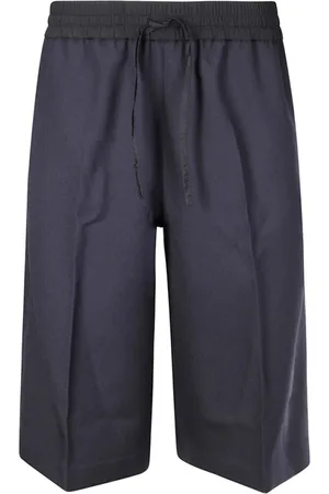 STUDIO NICHOLSON Shorts, Dame, Blå, M, Marineblå Elastisk Snørebukser