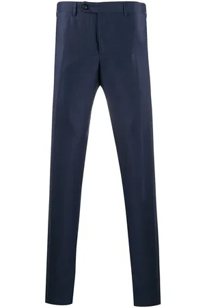 CANALI Bukser, Herre, Blå, XL, Uld, Navy Blå Uldbukser