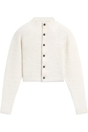 Jacquemus Strik, Dame, Hvid, XS, Scala Cardigan Hvid Off