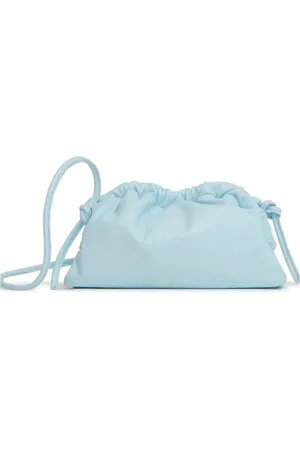 Mansur Gavriel Taske, Dame, Blå, ONE SIZE, Uld, Blå Skuldertaske med Logo Print