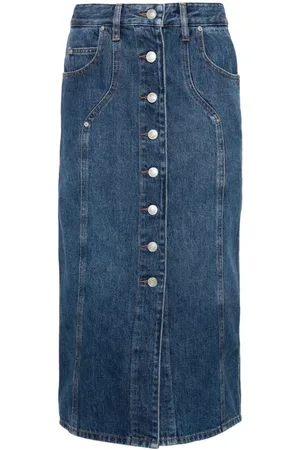 Isabel Marant Nederdel, Dame, Blå, 2XS, Denim, Denimnederdel med klassiske detaljer