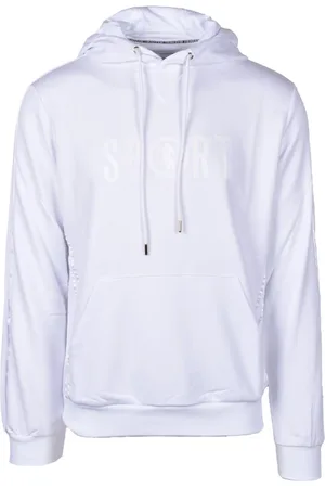 Bikkembergs Sweathshirts & Hoodies, Herre, Hvid, M, Bomuld, Afslappet Sweatshirt Polyester Bomuld Blanding