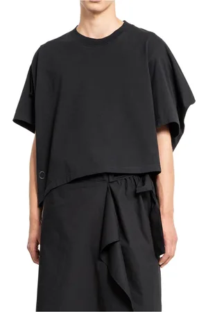CRAIG GREEN Top, Herre, Sort, M, Uld, Broderet Logo Sort T-shirt
