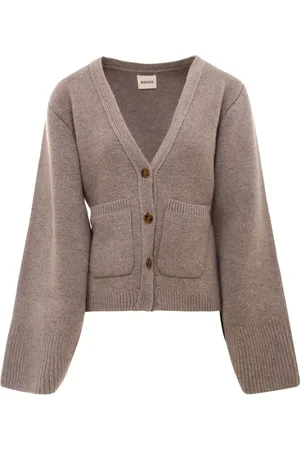 Khaite Strik, Dame, , M, Cashmere, Cashmere V-Neck Cardigan