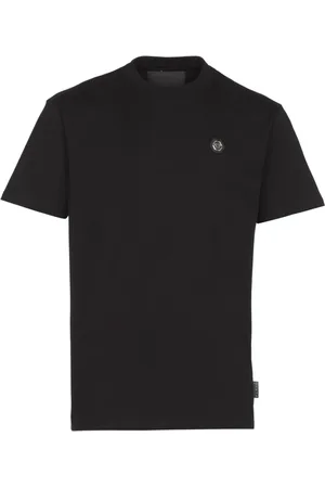 Philipp Plein Top, Herre, Sort, XL, Bomuld, T-Shirt Logo