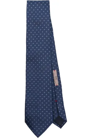 Lady Anne Tilbehør, Herre, Blå, ONE SIZE, Marineblå Jacquard Spids Ternede Slips