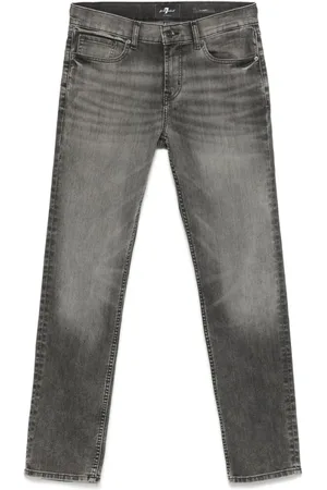 7 for all Mankind Jeans, Herre, Sort, W34, Bomuld, Slimmy HAL Jeans