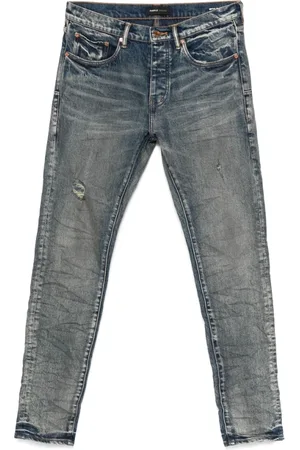 Purple Brand Jeans, Herre, Blå, W36, Indigo Blå Klassiske Jeans med Whiskering