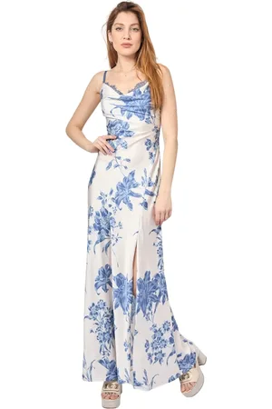 Guess Kjole, Dame, Flerfarvet, XL, Uld, Blomstret ærmeløs maxi kjole
