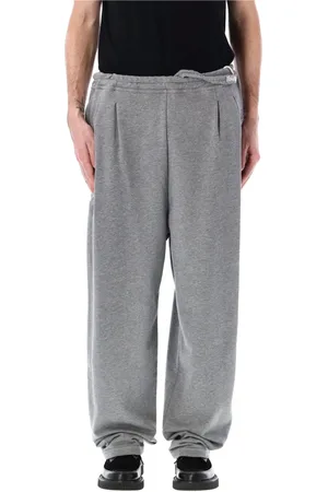 MAGLIANO Bukser, Herre, Grå, M, Bomuld, Grå Melange Plisserede Sweatpants Ss25
