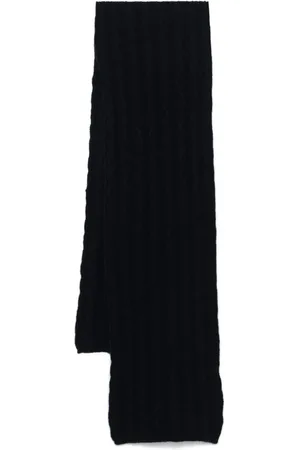 Lady Anne Tilbehør, Herre, Blå, ONE SIZE, Cashmere, Midnight Cashmere Cable Knit Scarf