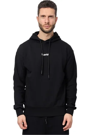DISCLAIMER Sweathshirts & Hoodies, Herre, Sort, L, Bomuld, Sort hættetrøje i bomuld
