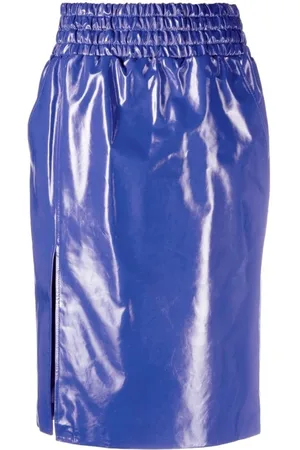 Tom Ford Nederdel, Dame, Blå, 3XS, Royal High-Shine Midi Skirt