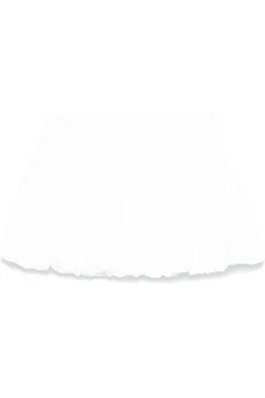 THE GARMENT Nederdel, Dame, Hvid, 2XS, Uld, Hvid Plisseret Nederdel med Fuldt For