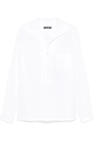 Dolce & Gabbana Skjorte, Herre, Hvid, XL, Hvid Knappet Skjorte med Brystlomme