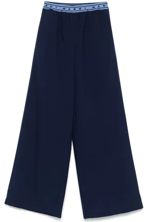 Marni Bukser, Dame, Blå, XS, Bomuld, Wide Bukser