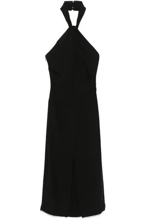 IRO Kjole, Dame, Sort, S, Halterneck Kjole med Sideslidser