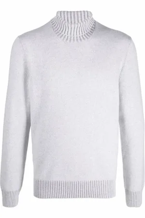 LA FILERIA Strik, Herre, Grå, 2XL, Uld, Rullekraver
