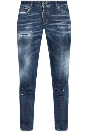 Dsquared2 Jeans, Dame, Blå, XS, Denim, Navy Denim Cropped Jeans