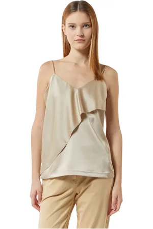 Silvian Heach Top, Dame, , S, Satin, Top i satin med flæse