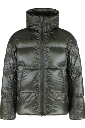 Canada Goose Jakke, Herre, Grøn, 2XL, Uld, Hættet dunjakke med ribkanter
