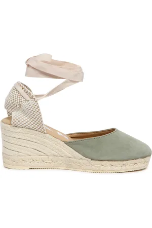MANEBI Sko, Dame, Grøn, 37 EU, Hamp, Lav Kile Espadrille Sandal Hamptons Sage
